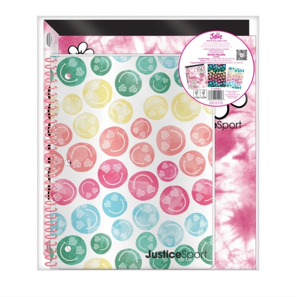 2 Justice Binder Bundle, 1" Binder, Notebook, Paper Pocket Folder - Picture 3 of 6